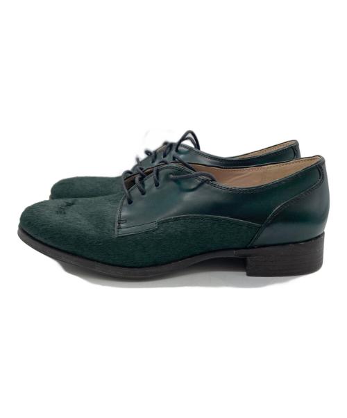 CLARKS（クラークス）CLARKS (クラークス) Busby Fizz Lace Up Shoes / バスビーフィズ レースアップ シューズ グリーン サイズ:24.5の古着・服飾アイテム