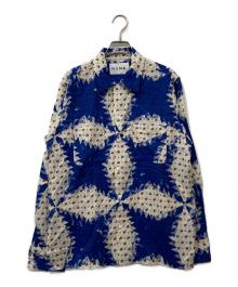 NOMA t.d.（ノーマティーディー）の古着「フラワー総柄長袖シャツ」｜ブルー×ホワイト