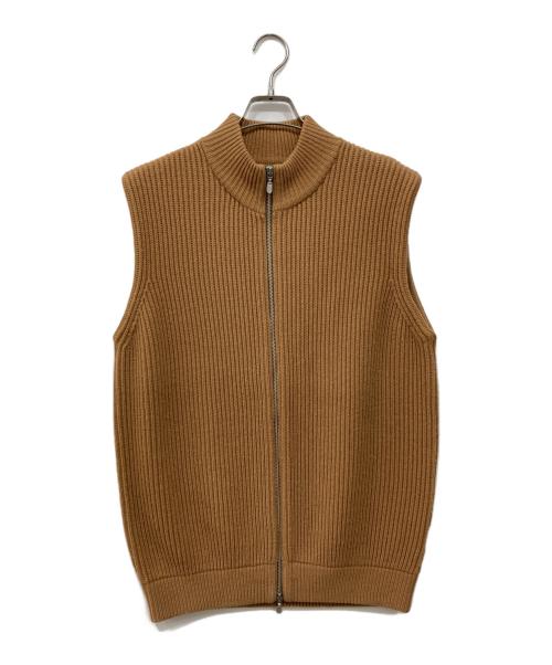 walenode（ウェルノード）walenode (ウェルノード) ジップアップベスト ブラウン サイズ:1の古着・服飾アイテム