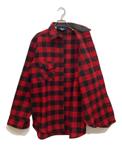 WOOLRICH（ウールリッチ）WOOLRICH (ウールリッチ) ウールシャツ ブラック×レッド サイズ:Mの古着・服飾アイテム