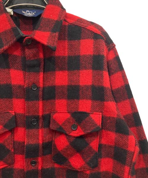 WOOLRICH（ウールリッチ）WOOLRICH (ウールリッチ) ウールシャツ ブラック×レッド サイズ:Mの古着・服飾アイテム