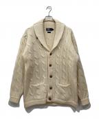 POLO RALPH LAURENポロ・ラルフローレン）の古着「ショールカラーケーブルニットカーディガン」｜アイボリー