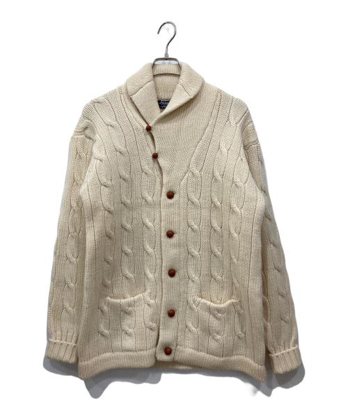 POLO RALPH LAUREN（ポロ・ラルフローレン）POLO RALPH LAUREN (ポロ・ラルフローレン) ショールカラーケーブルニットカーディガン アイボリー サイズ:Mの古着・服飾アイテム