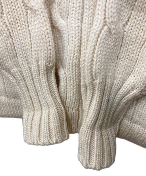 POLO RALPH LAUREN（ポロ・ラルフローレン）POLO RALPH LAUREN (ポロ・ラルフローレン) ショールカラーケーブルニットカーディガン アイボリー サイズ:Mの古着・服飾アイテム