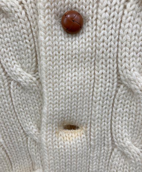 POLO RALPH LAUREN（ポロ・ラルフローレン）POLO RALPH LAUREN (ポロ・ラルフローレン) ショールカラーケーブルニットカーディガン アイボリー サイズ:Mの古着・服飾アイテム