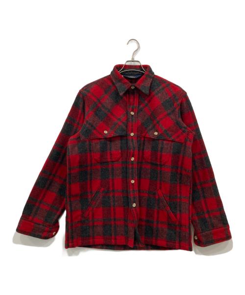 WOOLRICH（ウールリッチ）WOOLRICH (ウールリッチ) ウールシャツ ブラック×レッド サイズ:Mの古着・服飾アイテム