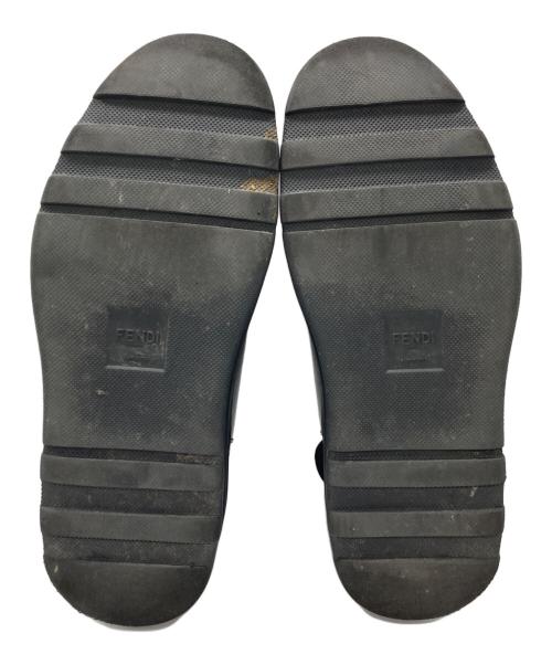 FENDI（フェンディ）FENDI (フェンディ) ズッカ柄レザースニーカー ブラック サイズ:6の古着・服飾アイテム