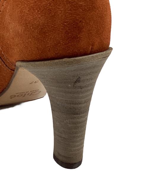 Chloe（クロエ）Chloe (クロエ) スウェードロングブーツ オレンジ サイズ:37の古着・服飾アイテム