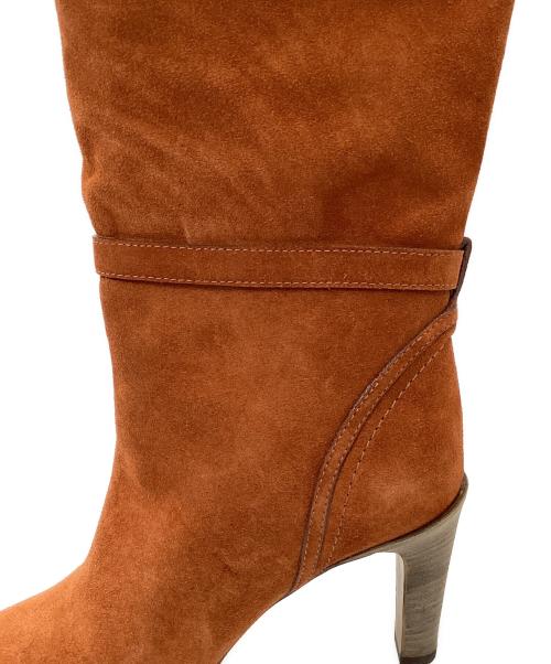 Chloe（クロエ）Chloe (クロエ) スウェードロングブーツ オレンジ サイズ:37の古着・服飾アイテム