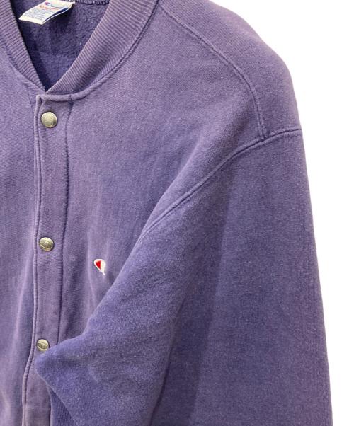 Champion REVERSE WEAVE（チャンピオン リバース ウィーブ）Champion REVERSE WEAVE (チャンピオン リバース ウィーブ) スナップカーディガン パープル サイズ:Mの古着・服飾アイテム
