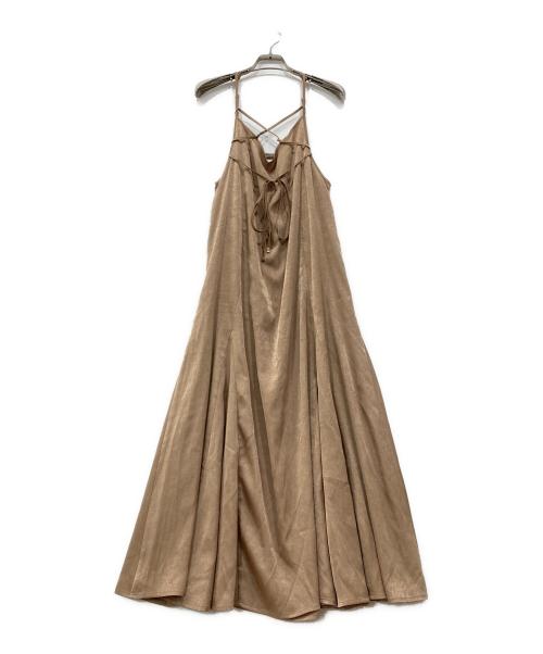 Rirandture（リランドチュール）Rirandture (リランドチュール) サテンキャミ柄編みニットセット ベージュ サイズ:2の古着・服飾アイテム