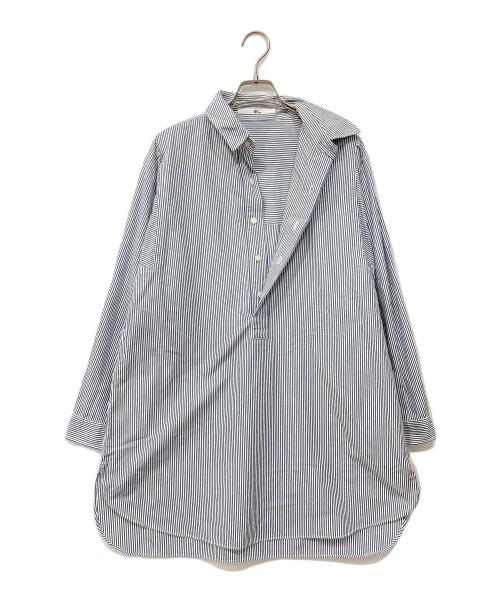 45R（フォーティファイブ・アール）45R (フォーティファイブ・アール) ハーフボタンシャツ ブルー サイズ:3の古着・服飾アイテム