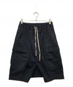 RICK OWENSリックオウエンス）の古着「ドローストリングカーゴポッヅショーツ」｜ブラック