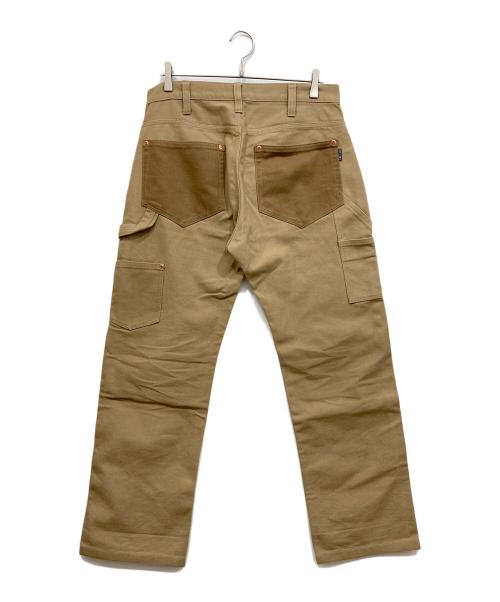 児島ジーンズ（コジマジーンズ）児島ジーンズ (コジマジーンズ) ダブルニーペインターパンツ ベージュ サイズ:34の古着・服飾アイテム