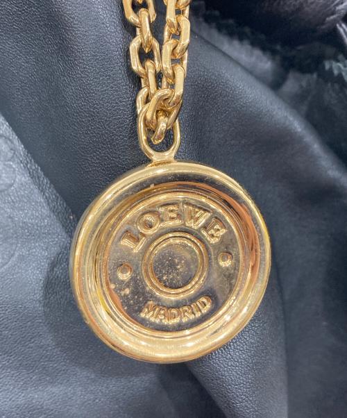 LOEWE（ロエベ）LOEWE (ロエベ) レザーハンドバッグ ブラックの古着・服飾アイテム