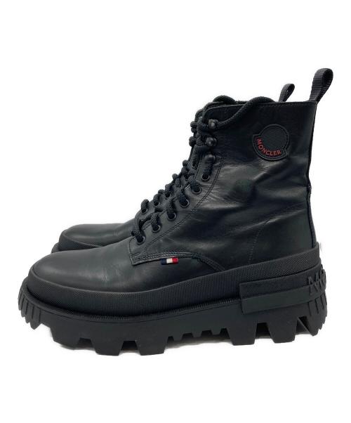 MONCLER（モンクレール）MONCLER (モンクレール) レースアップブーツ ブラック サイズ:42の古着・服飾アイテム