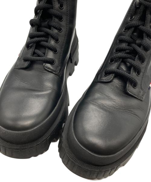 MONCLER（モンクレール）MONCLER (モンクレール) レースアップブーツ ブラック サイズ:42の古着・服飾アイテム