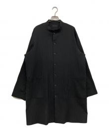 BISHOOL（ビシュール）の古着「バンドカラーシャツコート」｜ブラック