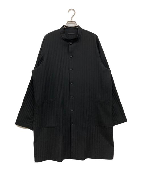 BISHOOL（ビシュール）BISHOOL (ビシュール) バンドカラーシャツコート ブラック サイズ:Fの古着・服飾アイテム