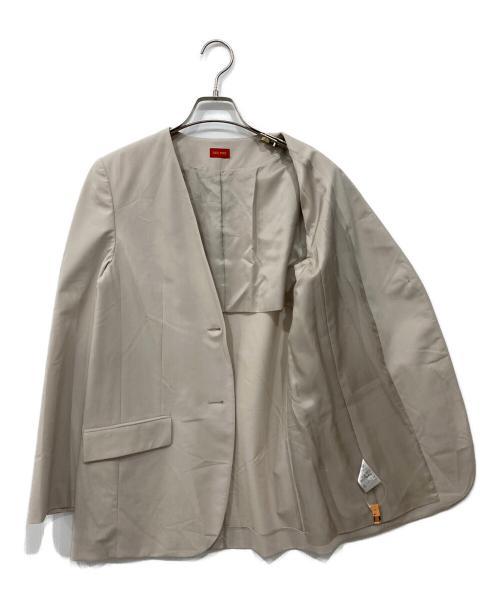DES PRES（デ プレ）DES PRES (デ プレ) ノーカラージャケット アイボリー サイズ:34の古着・服飾アイテム