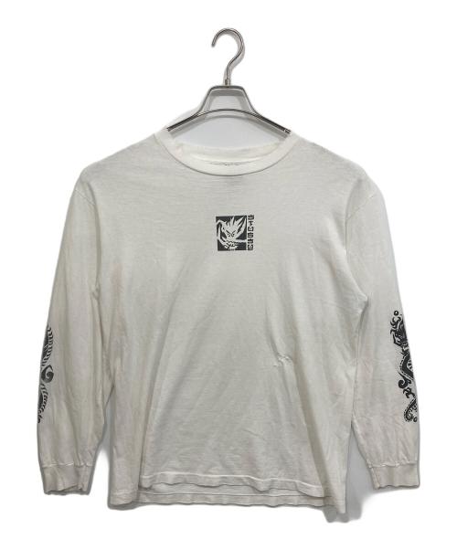 stussy（ステューシー）stussy (ステューシー) ドラゴンプリントカットソー ホワイト サイズ:Lの古着・服飾アイテム