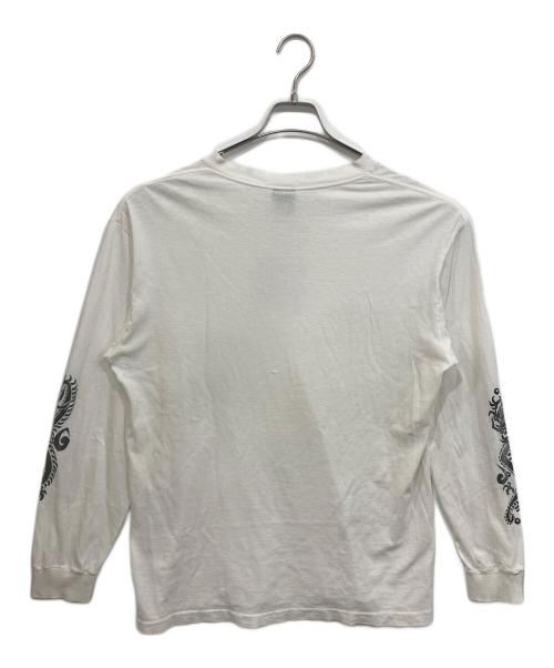 stussy（ステューシー）stussy (ステューシー) ドラゴンプリントカットソー ホワイト サイズ:Lの古着・服飾アイテム
