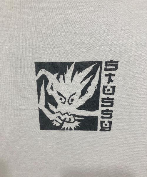 stussy（ステューシー）stussy (ステューシー) ドラゴンプリントカットソー ホワイト サイズ:Lの古着・服飾アイテム