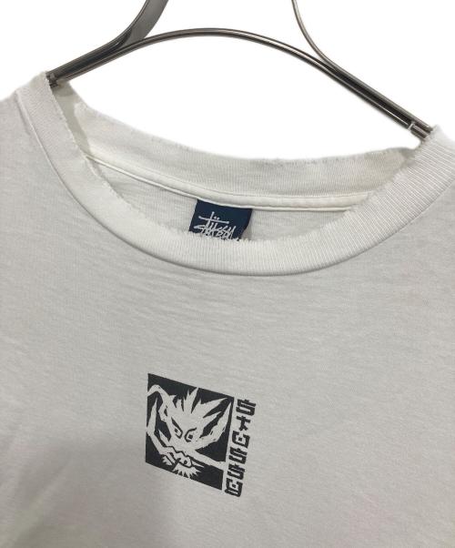 stussy（ステューシー）stussy (ステューシー) ドラゴンプリントカットソー ホワイト サイズ:Lの古着・服飾アイテム