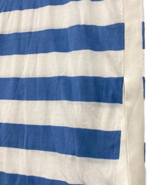 MaxMara（マックスマーラ）MaxMara (マックスマーラ) アンサンブルロングカーディガン ブルー×ホワイト サイズ:Lの古着・服飾アイテム