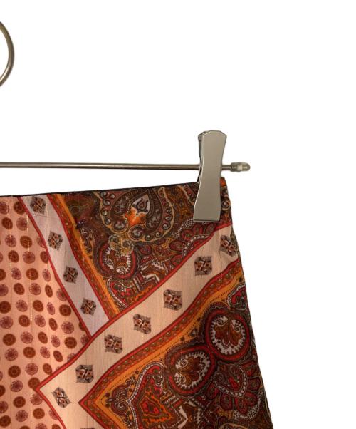 VIVIENNE TAM（ヴィヴィアンタム）VIVIENNE TAM (ヴィヴィアンタム) オリエンタル柄スカート オレンジ サイズ:38の古着・服飾アイテム