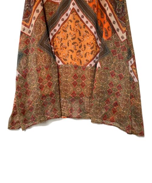 VIVIENNE TAM（ヴィヴィアンタム）VIVIENNE TAM (ヴィヴィアンタム) オリエンタル柄スカート オレンジ サイズ:38の古着・服飾アイテム