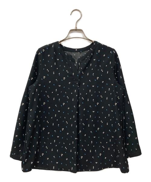 INDIVI（インディヴィ）INDIVI (インディヴィ) ランダムキカ柄ブラウス ブラック サイズ:36の古着・服飾アイテム