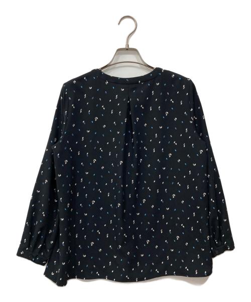 INDIVI（インディヴィ）INDIVI (インディヴィ) ランダムキカ柄ブラウス ブラック サイズ:36の古着・服飾アイテム