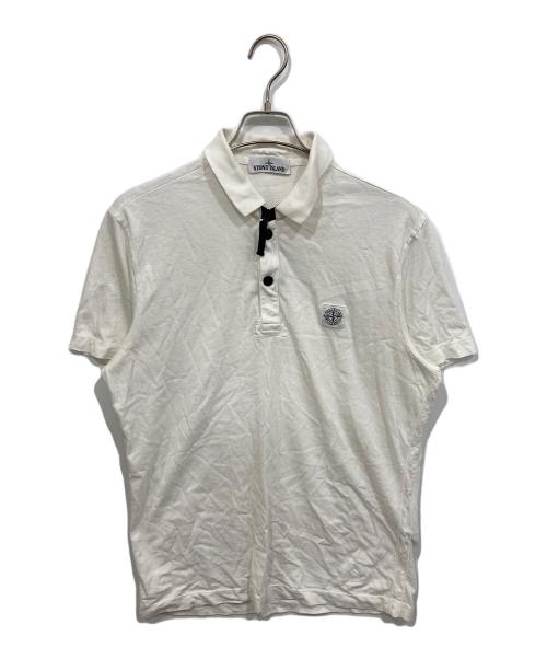 STONE ISLAND（ストーンアイランド）STONE ISLAND (ストーンアイランド) ポロシャツ ホワイト サイズ:XLの古着・服飾アイテム