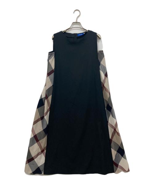 BLUE LABEL CRESTBRIDGE（ブルーレーベルクレストブリッジ）BLUE LABEL CRESTBRIDGE (ブルーレーベルクレストブリッジ) ノースリーブワンピース ブラック サイズ:36の古着・服飾アイテム