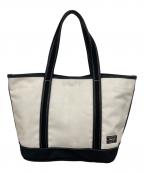 PORTER GIRLポーターガール）の古着「ボーイフレンドトートバッグ」｜ブラック×ホワイト