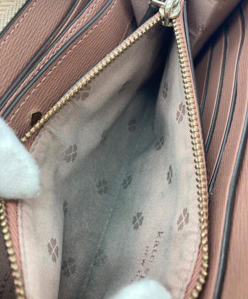 Kate Spade（ケイトスペード）Kate Spade (ケイトスペード) 長財布 ブラック×ベージュの古着・服飾アイテム