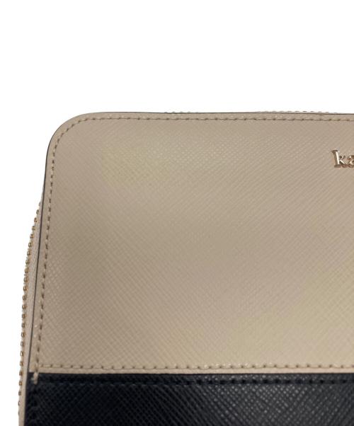 Kate Spade（ケイトスペード）Kate Spade (ケイトスペード) 長財布 ブラック×ベージュの古着・服飾アイテム