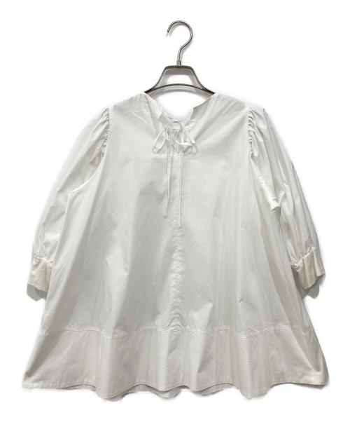 YORI（ヨリ）YORI (ヨリ) ランタンAラインブラウス ホワイト サイズ:Freeの古着・服飾アイテム