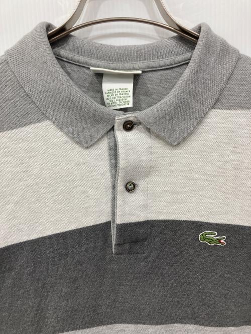 CHEMISE LACOSTE（シュミーズ ラコステ）CHEMISE LACOSTE (シュミーズ ラコステ) ポロシャツ グレー サイズ:6の古着・服飾アイテム