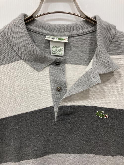 CHEMISE LACOSTE（シュミーズ ラコステ）CHEMISE LACOSTE (シュミーズ ラコステ) ポロシャツ グレー サイズ:6の古着・服飾アイテム