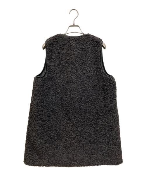 THREE DOTS（スリードッツ）THREE DOTS (スリードッツ) プードルボア ロングベスト グレー サイズ:Sの古着・服飾アイテム