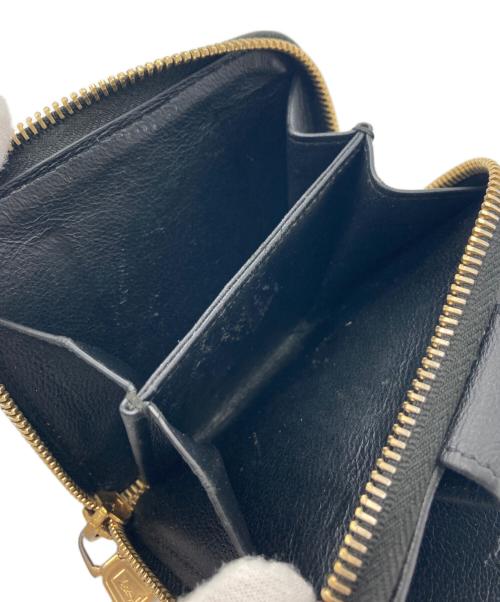 Yves Saint Laurent（イヴサンローラン）Yves Saint Laurent (イヴサンローラン) 2つ折り財布 ブラックの古着・服飾アイテム
