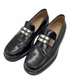 GUCCIグッチ）の古着「Gプレートローファー」｜ブラック