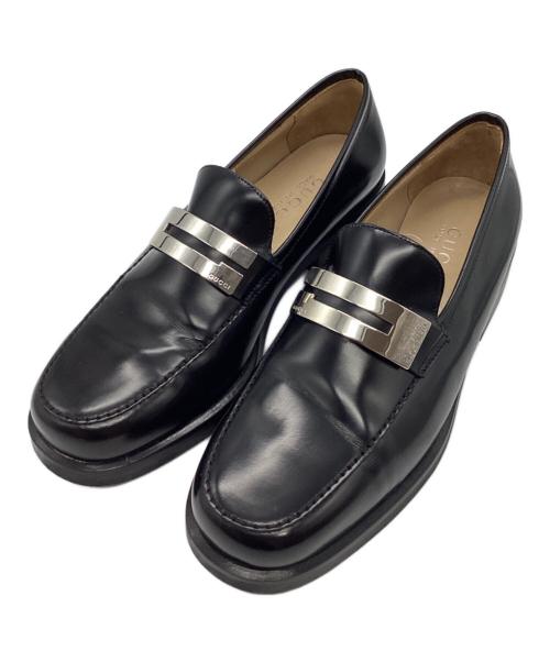 GUCCI（グッチ）GUCCI (グッチ) Gプレートローファー ブラック サイズ:36の古着・服飾アイテム