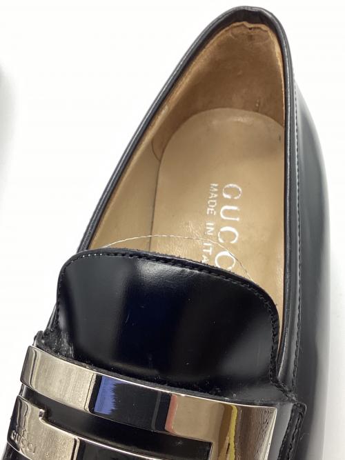 GUCCI（グッチ）GUCCI (グッチ) Gプレートローファー ブラック サイズ:36の古着・服飾アイテム