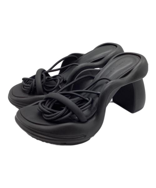 CHARLES & KEITH（チャールズアンドキース）CHARLES & KEITH (チャールズアンドキース) レイラレースアップサンダル ブラック サイズ:38の古着・服飾アイテム