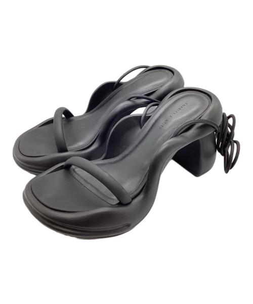 CHARLES & KEITH（チャールズアンドキース）CHARLES & KEITH (チャールズアンドキース) レイラレースアップサンダル ブラック サイズ:38の古着・服飾アイテム