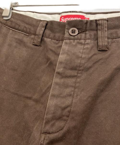 SUPREME（シュプリーム）SUPREME (シュプリーム) ピンナップ ガール ロゴ ワッペン チノパン ブラウン サイズ:30の古着・服飾アイテム