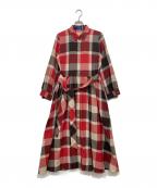 BLUE LABEL CRESTBRIDGEブルーレーベルクレストブリッジ）の古着「エアリーツイルワンピース」｜レッド